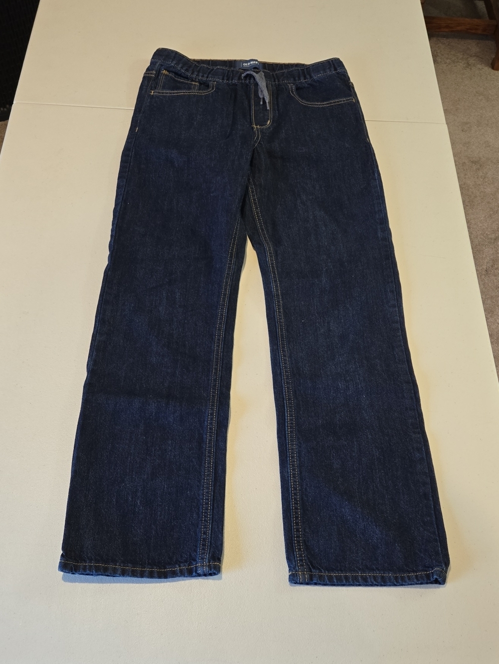 Old Navy Boy's  Dark Blue Straight-Leg Jeans, Size XL (14/16)